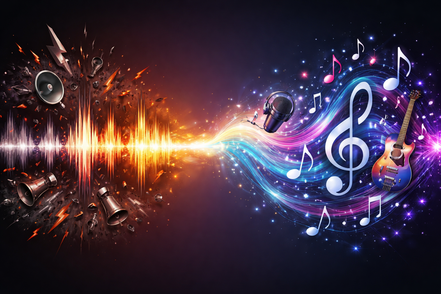 Noise to artful music